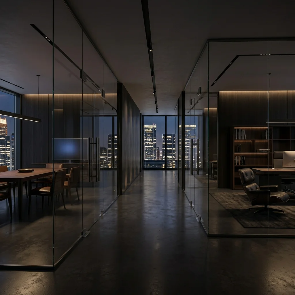 Sleek glass partitions for modern office in Rawalpindi