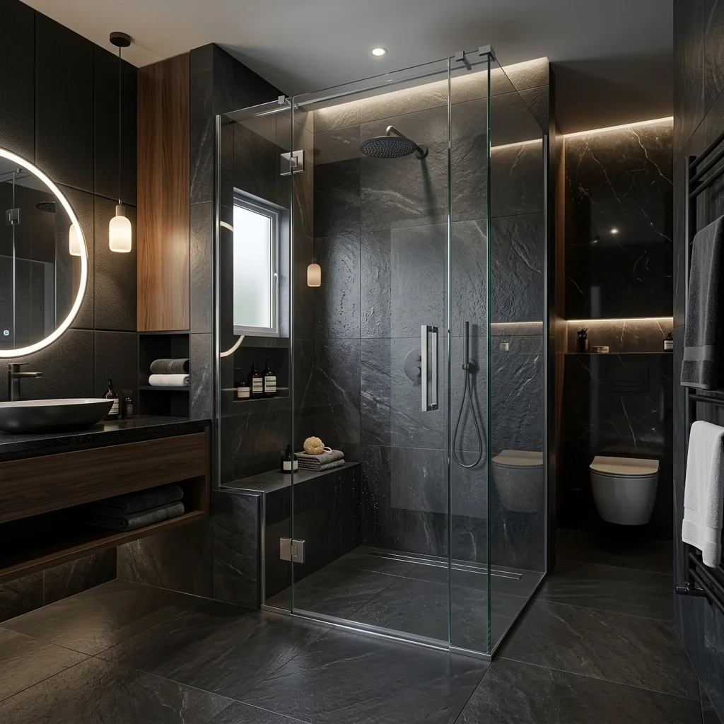 Luxury glass shower cabin custom designed by Ali Glass